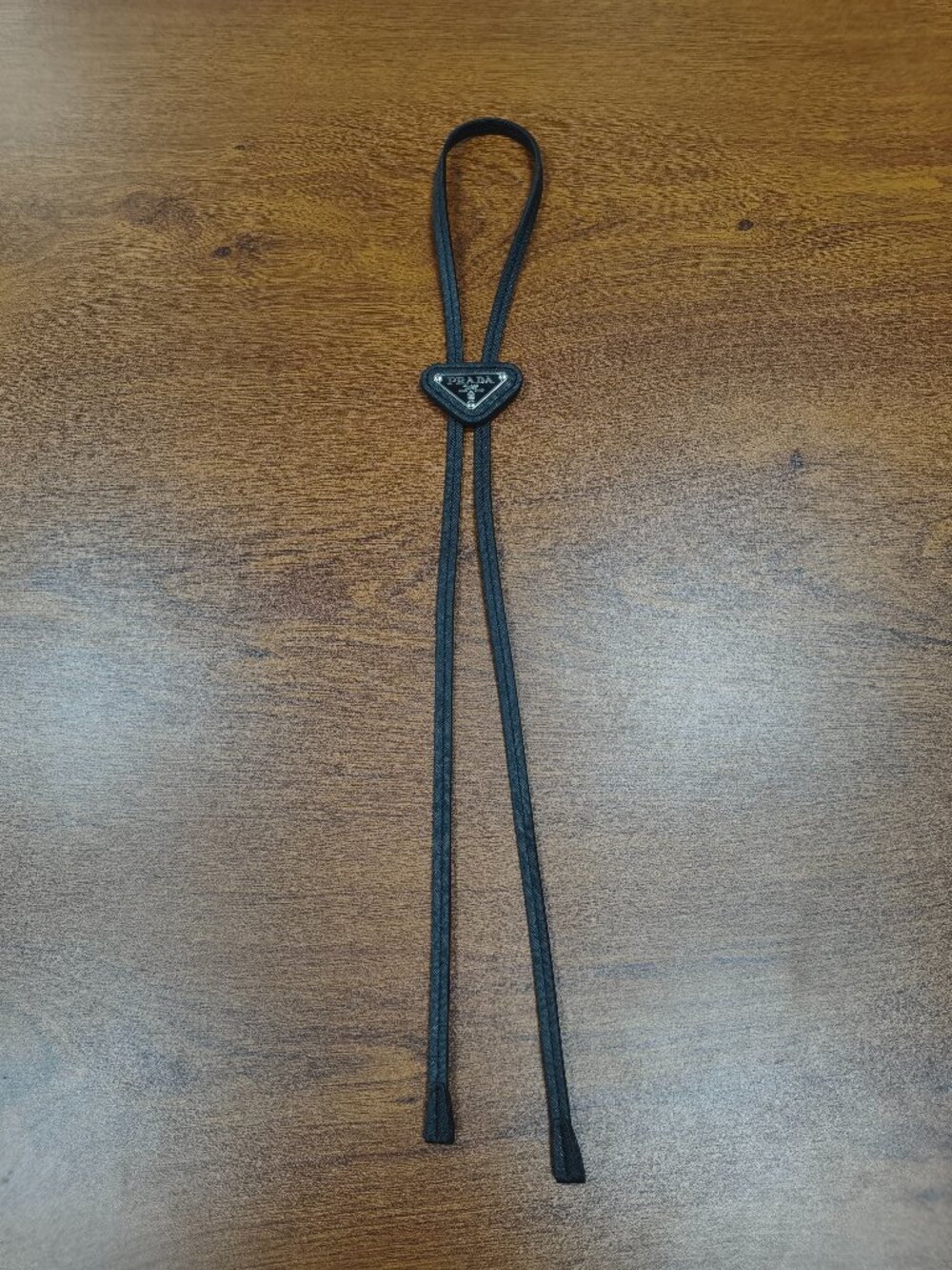 Unisex PRADA Black🖤Saffiano Leather Bolo Tie - with box🍸 - Picture 4 of 8